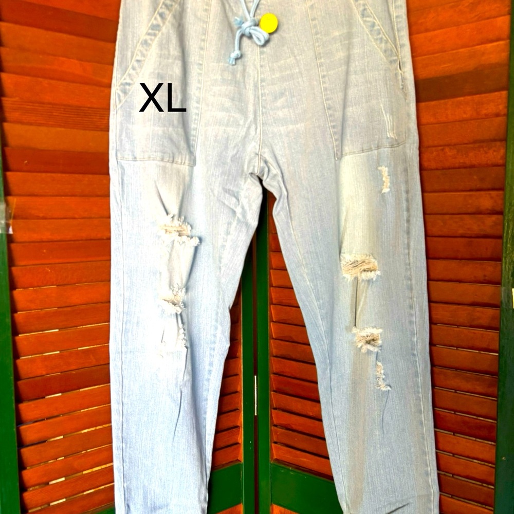 Light Blue Distressed Jeans